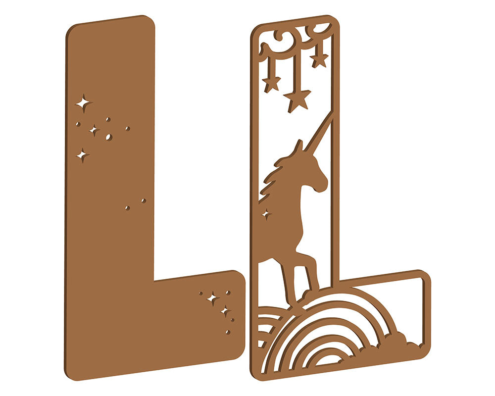 MDF Unicorn Themed Letters