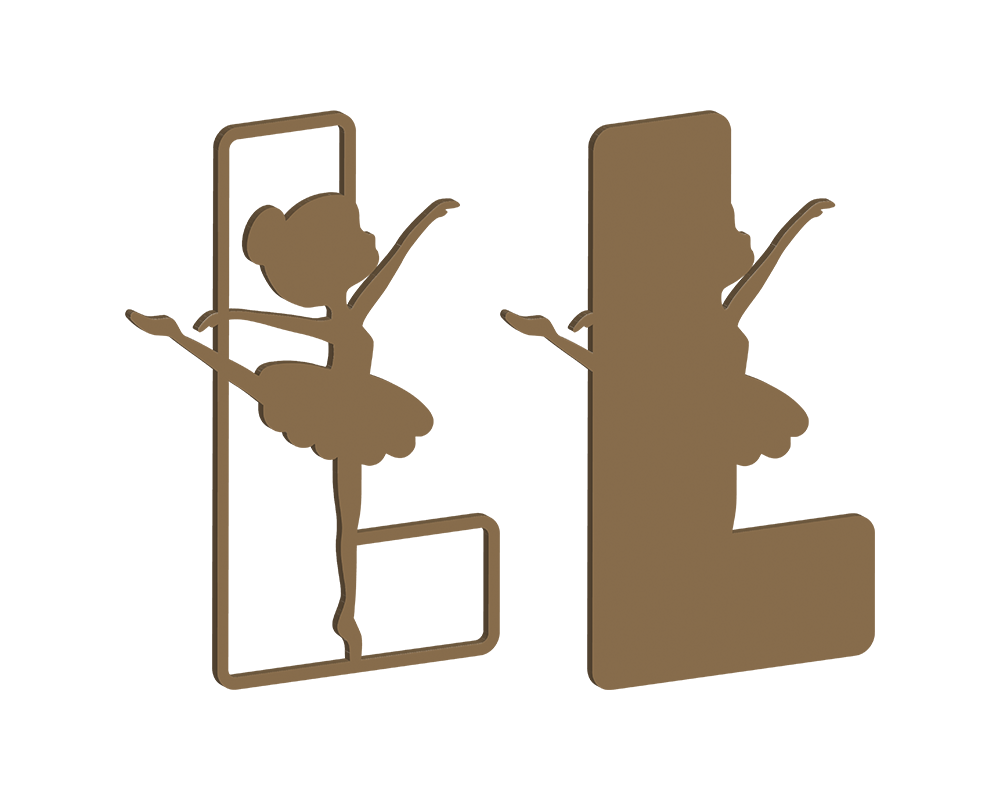 MDF Ballerina Themed Letters