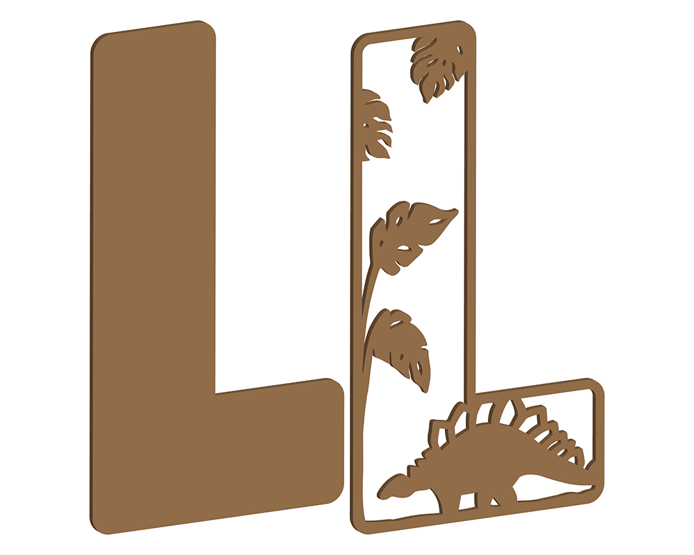 MDF Dino Themed Letters