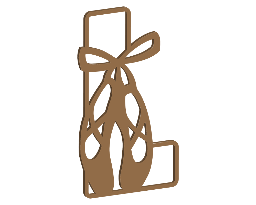 MDF Pointe Shoe Themed Letters
