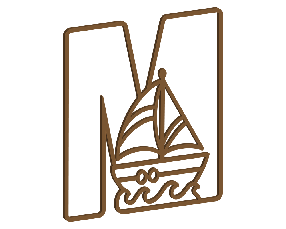 MDF Nautical Themed Letters (A-M)