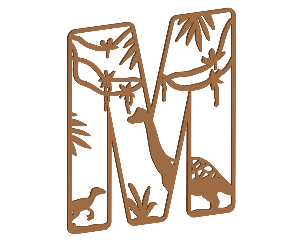 MDF Dino Themed Letters