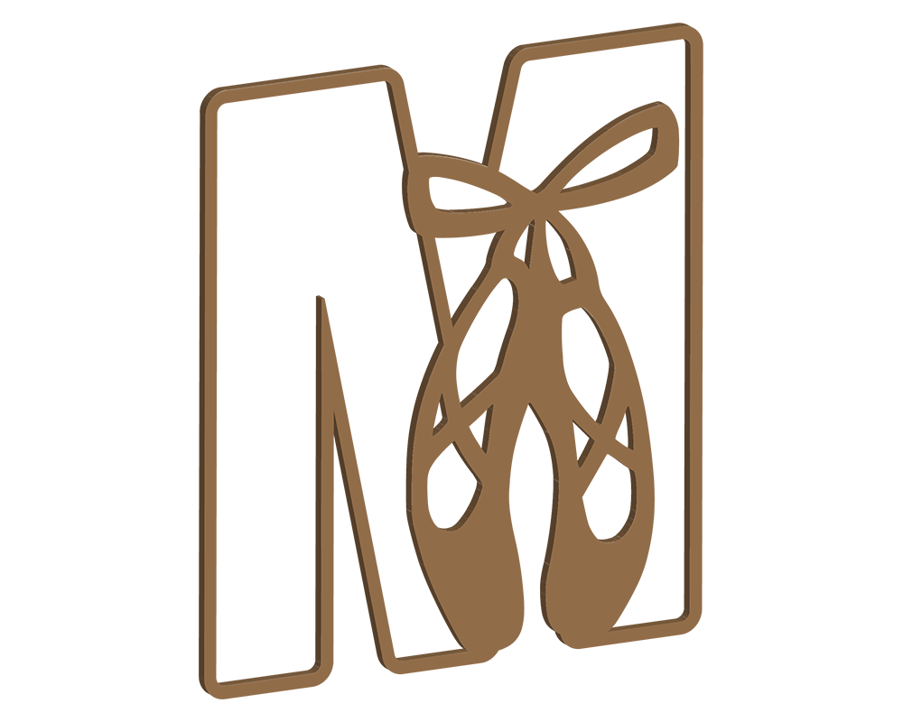MDF Pointe Shoe Themed Letters