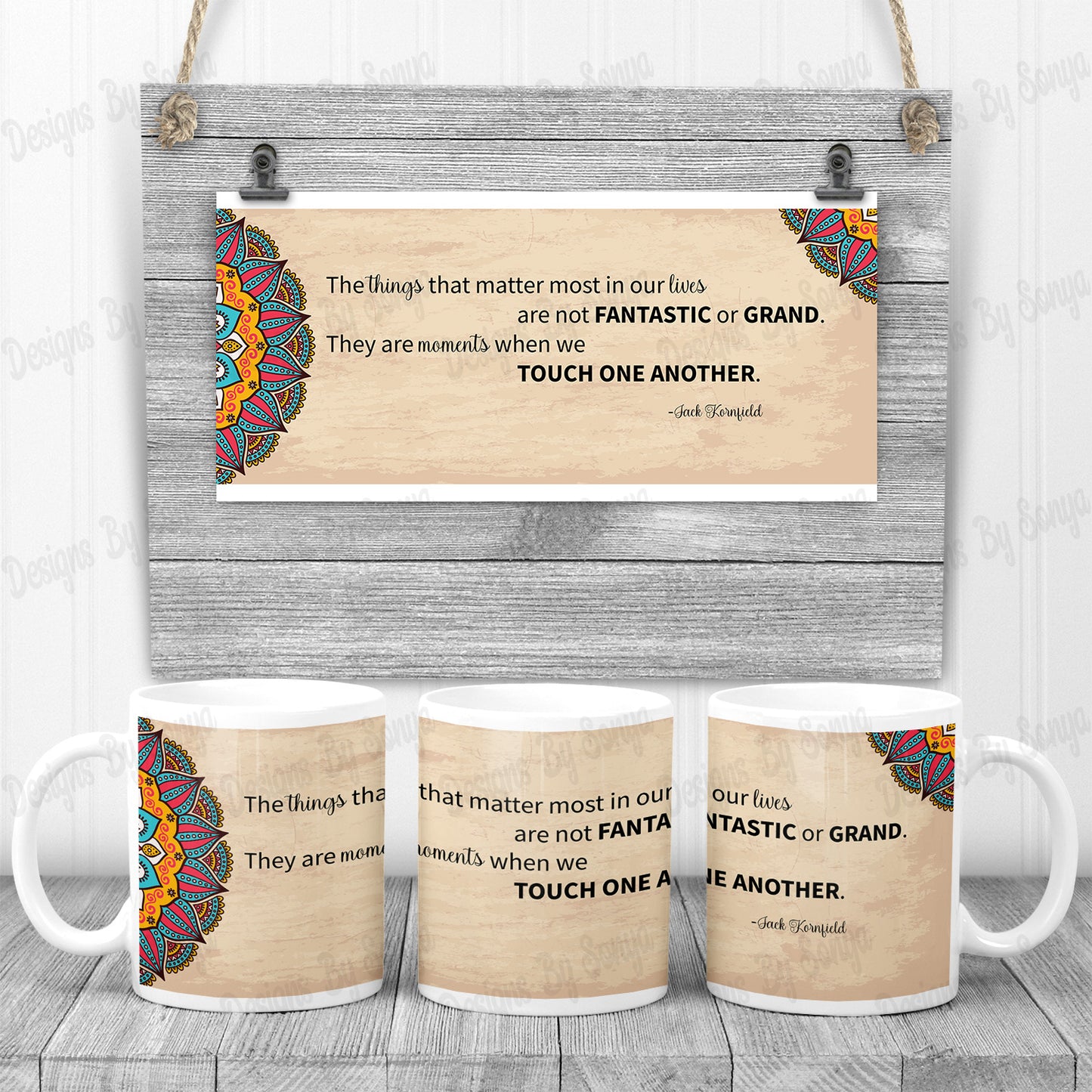 Mindfulness Mandala Mug Design 1