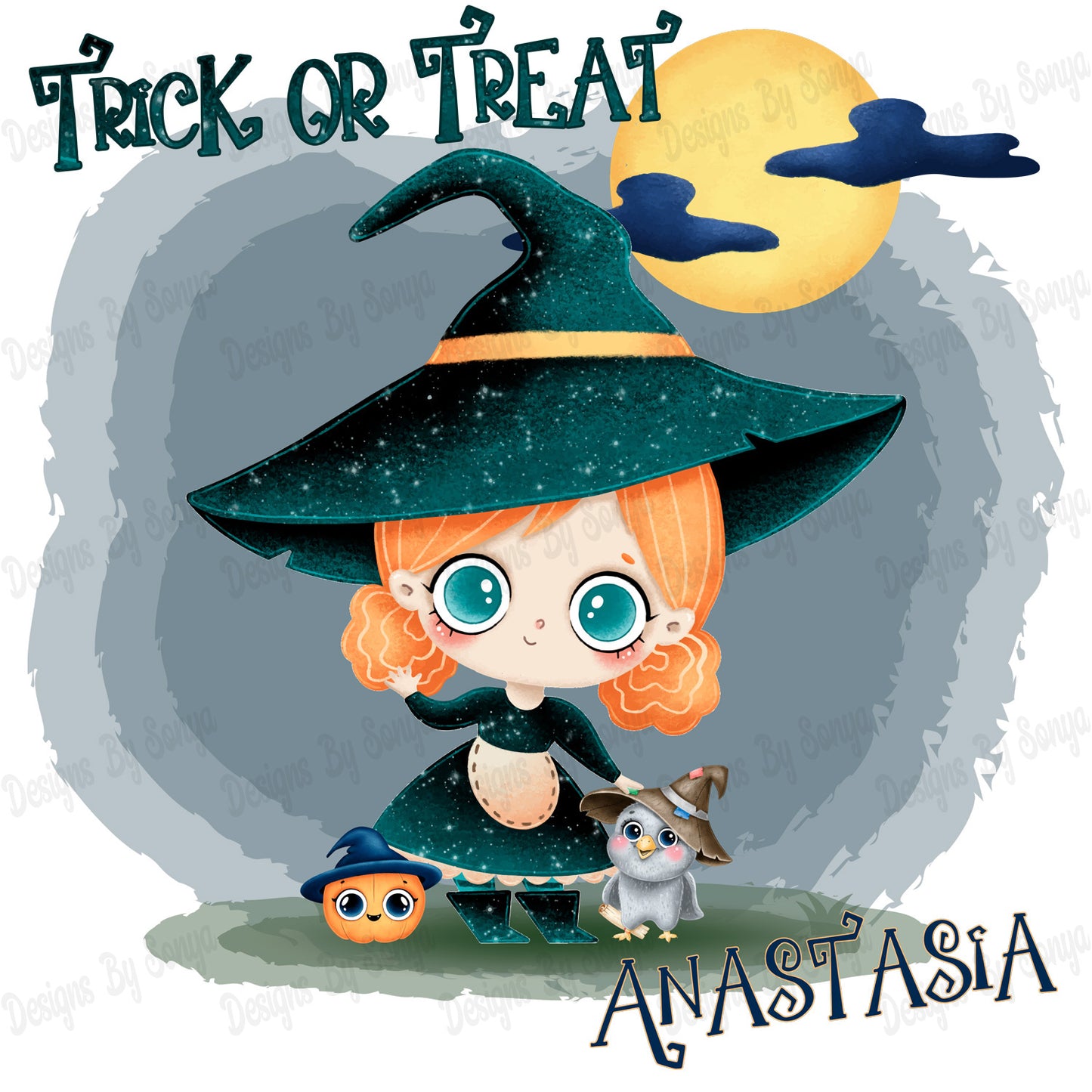 Green Witch Halloween Design