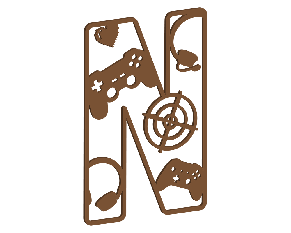 MDF Gamer Themed Letters