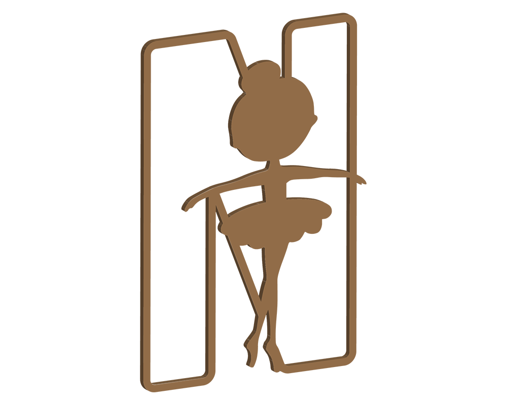 MDF Ballerina Themed Letters