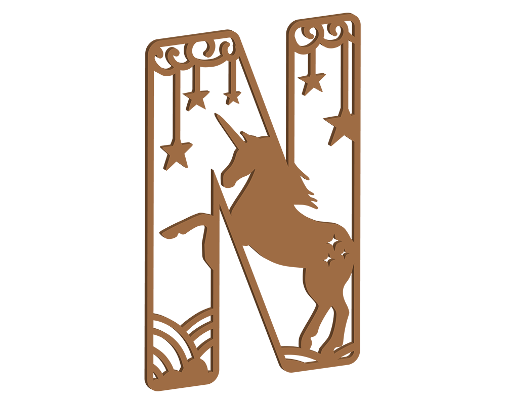 MDF Unicorn Themed Letters