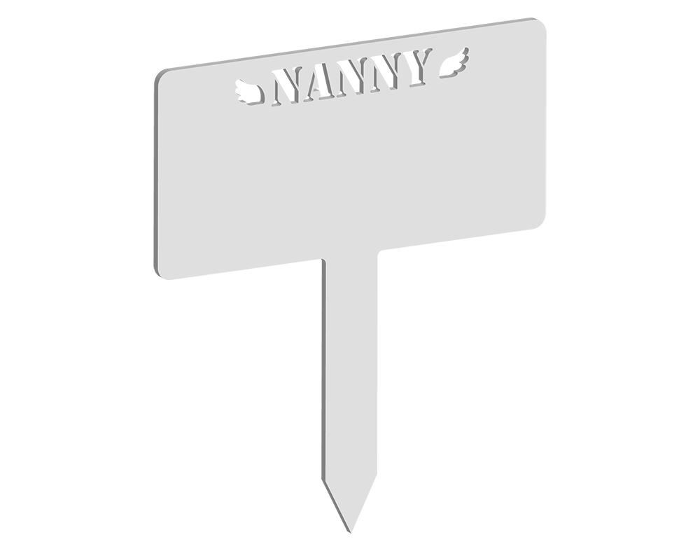 Rectangular Winged Nanny Memorial Plaque