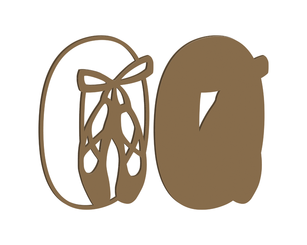 MDF Pointe Shoe Themed Letters