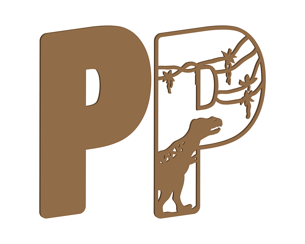 MDF Dino Themed Letters