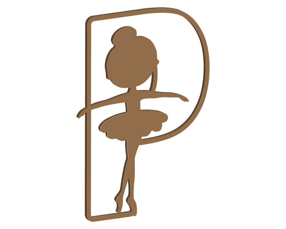 MDF Ballerina Themed Letters
