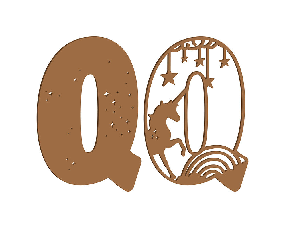 MDF Unicorn Themed Letters
