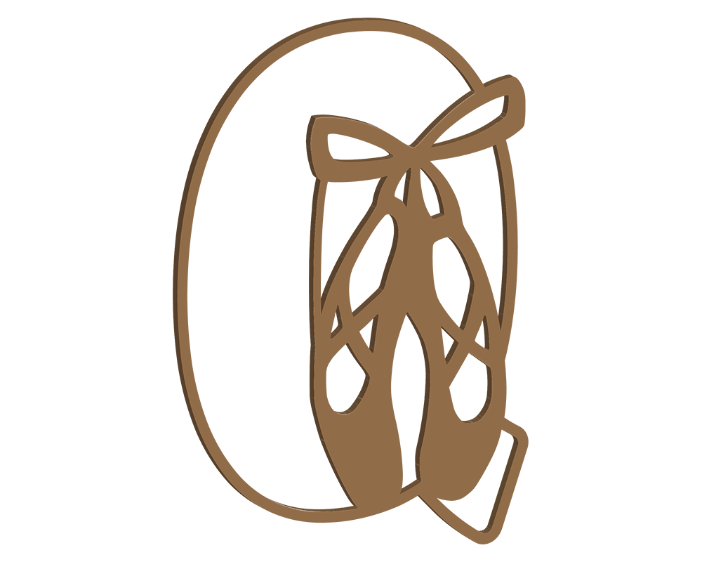 MDF Pointe Shoe Themed Letters