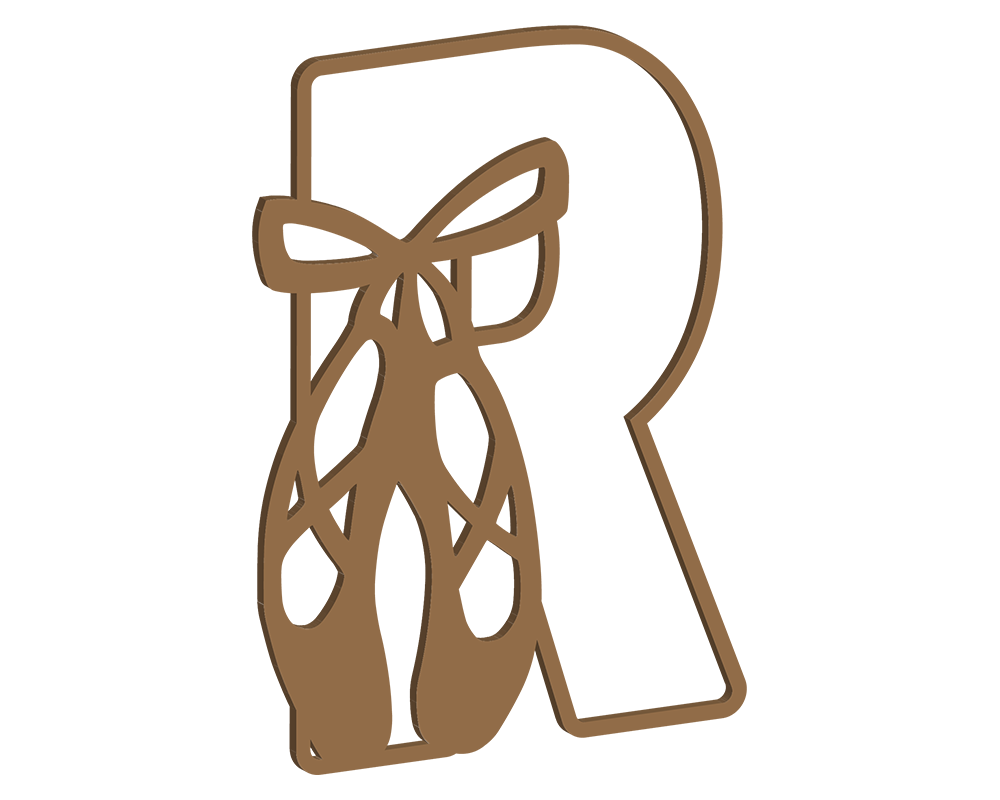 MDF Pointe Shoe Themed Letters