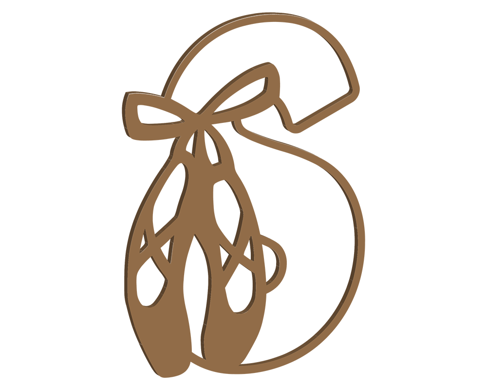 MDF Pointe Shoe Themed Letters