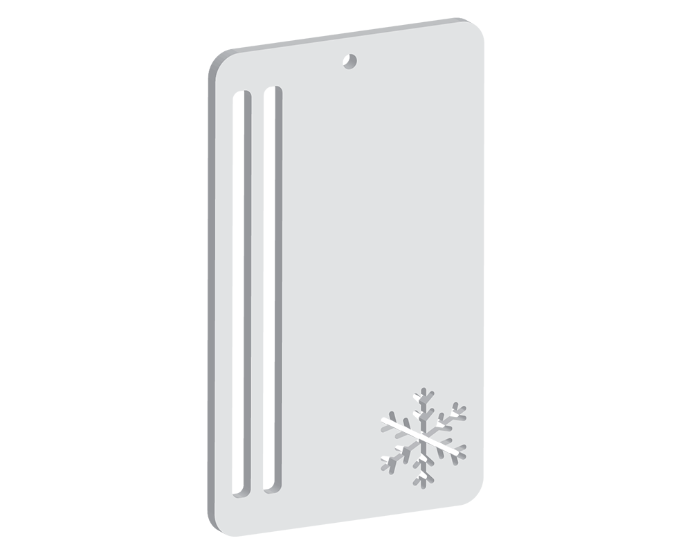 Snowflake Shaped Bank Note Holding Tag