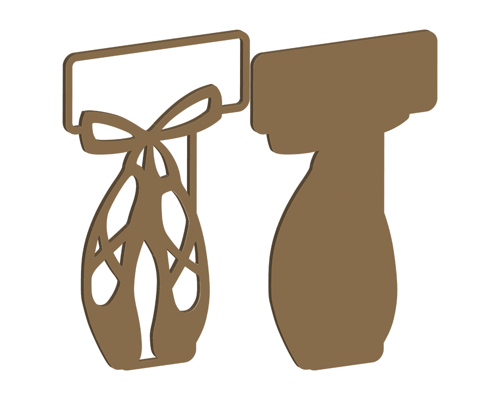 MDF Pointe Shoe Themed Letters