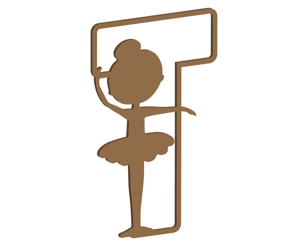 MDF Ballerina Themed Letters