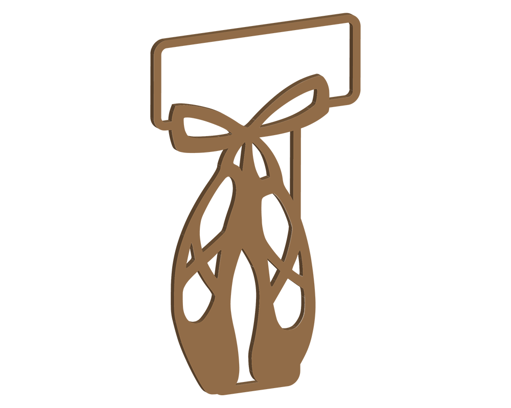 MDF Pointe Shoe Themed Letters