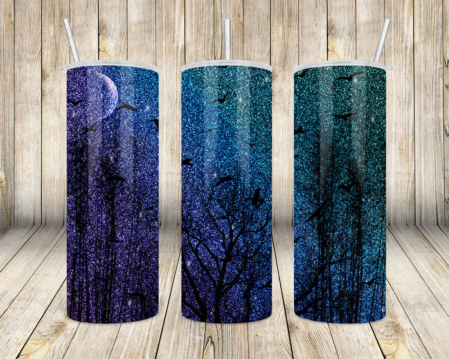 Glitter Sky Tumbler Designs (3pcs)