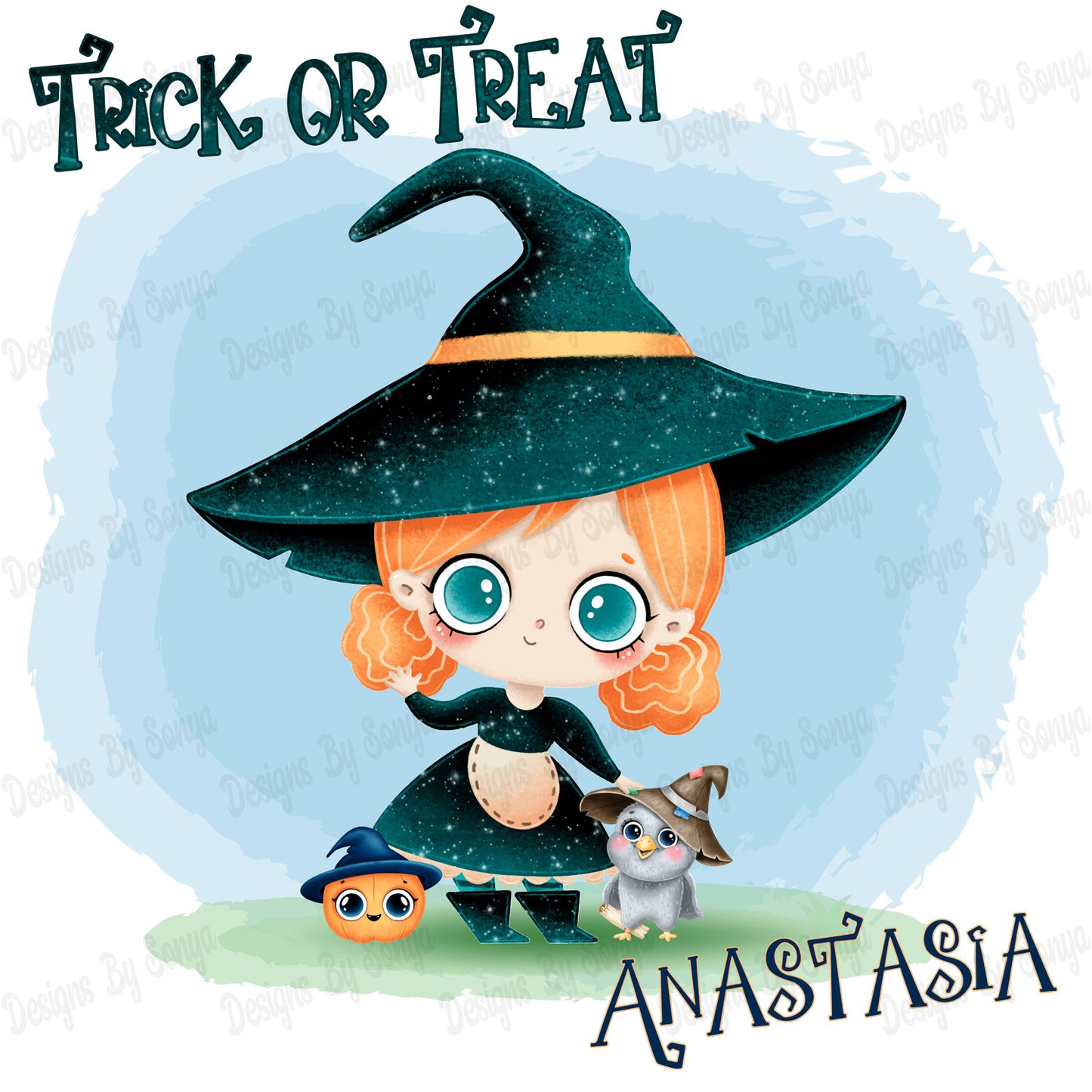 Green Witch Halloween Design