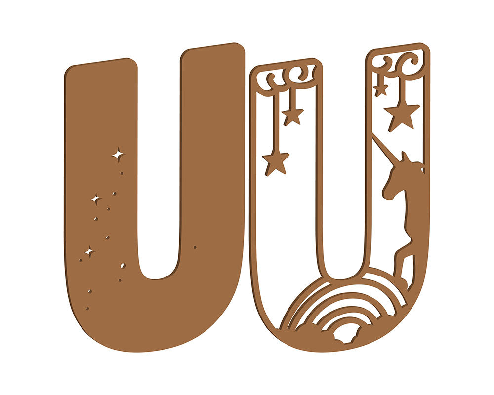 MDF Unicorn Themed Letters