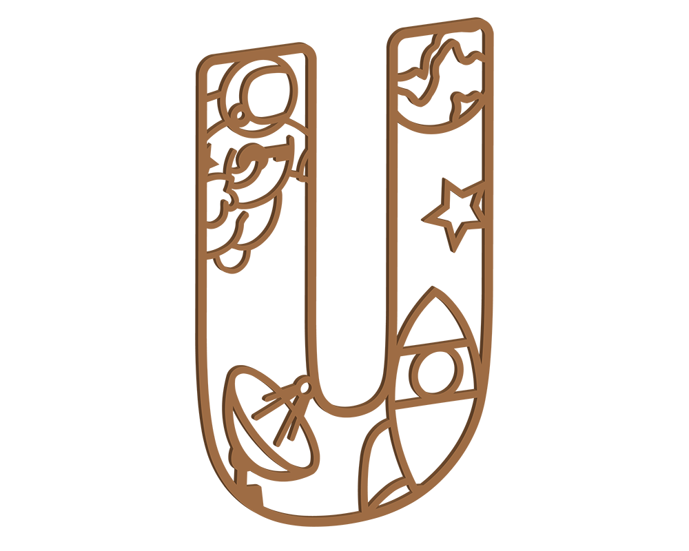 MDF Space Themed Letters