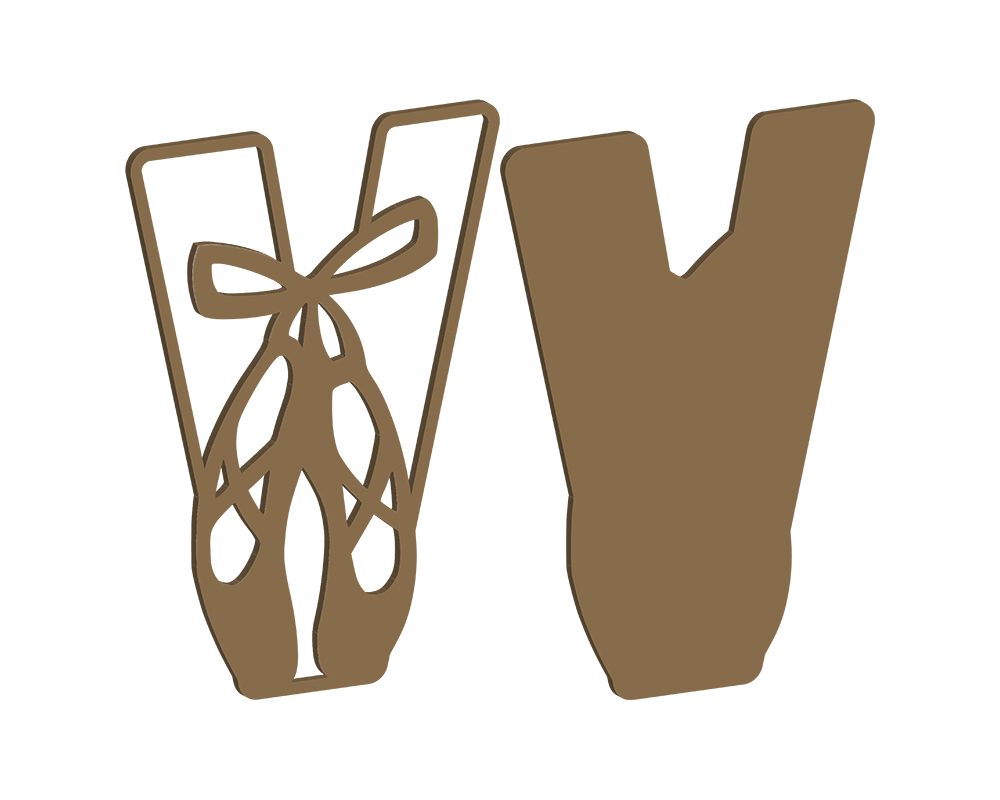 MDF Pointe Shoe Themed Letters