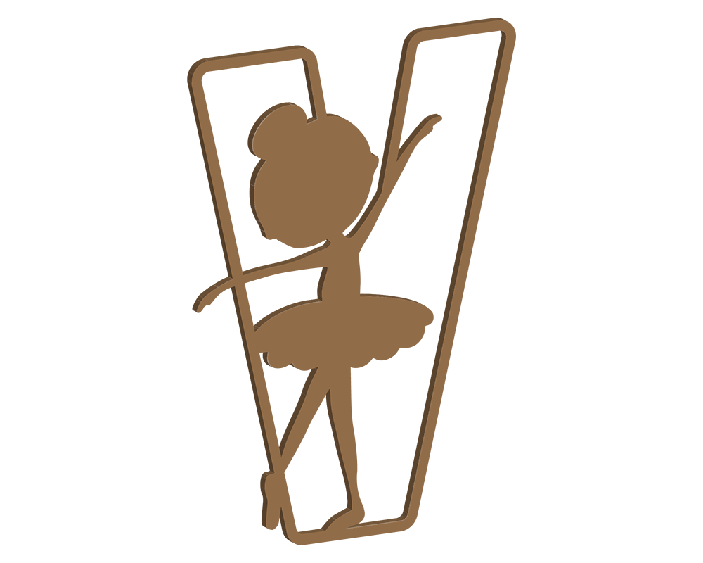 MDF Ballerina Themed Letters