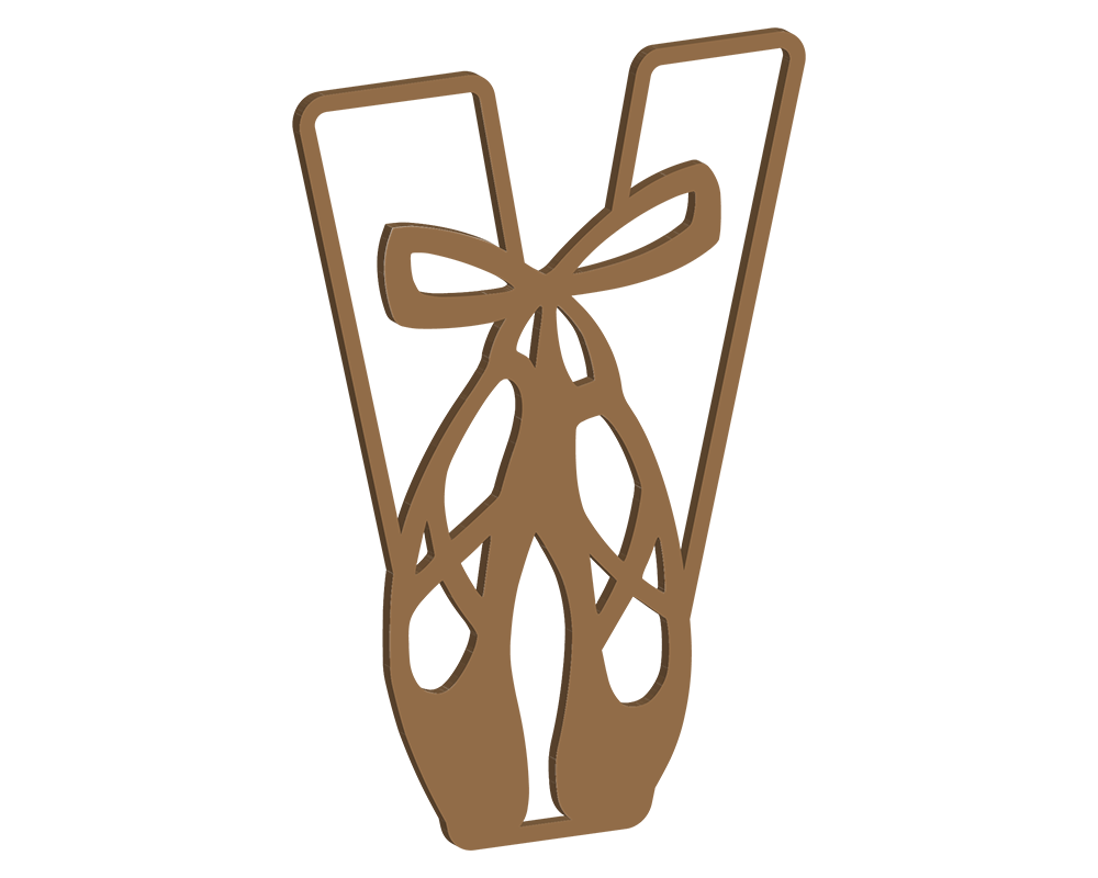 MDF Pointe Shoe Themed Letters
