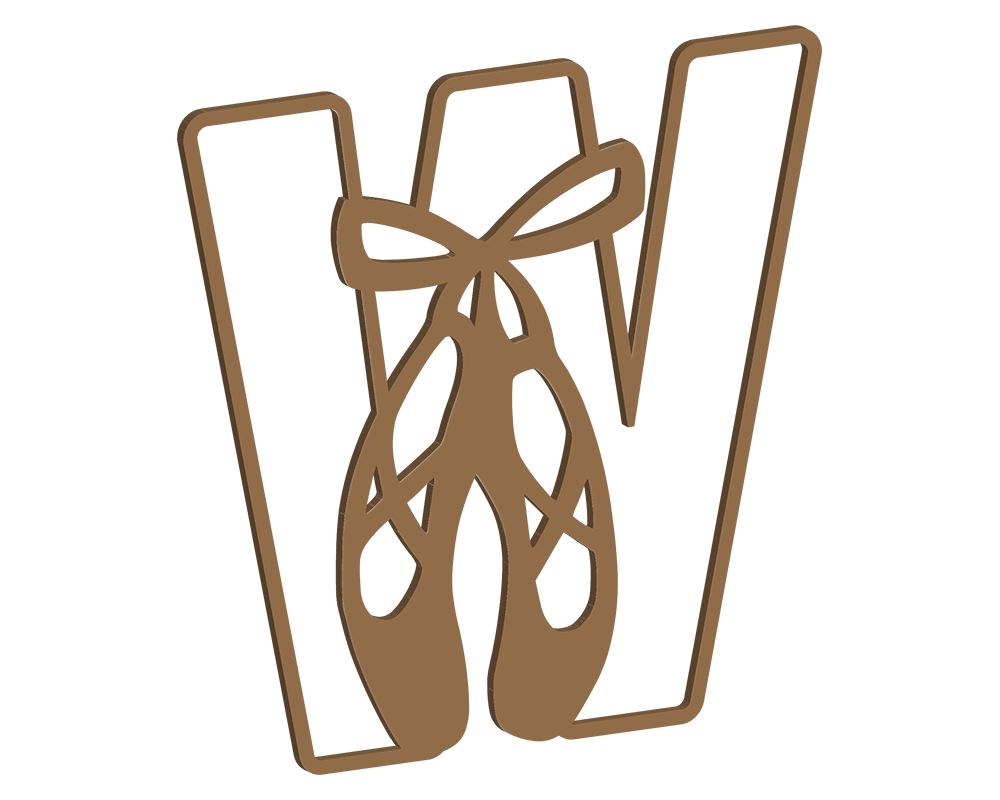 MDF Pointe Shoe Themed Letters