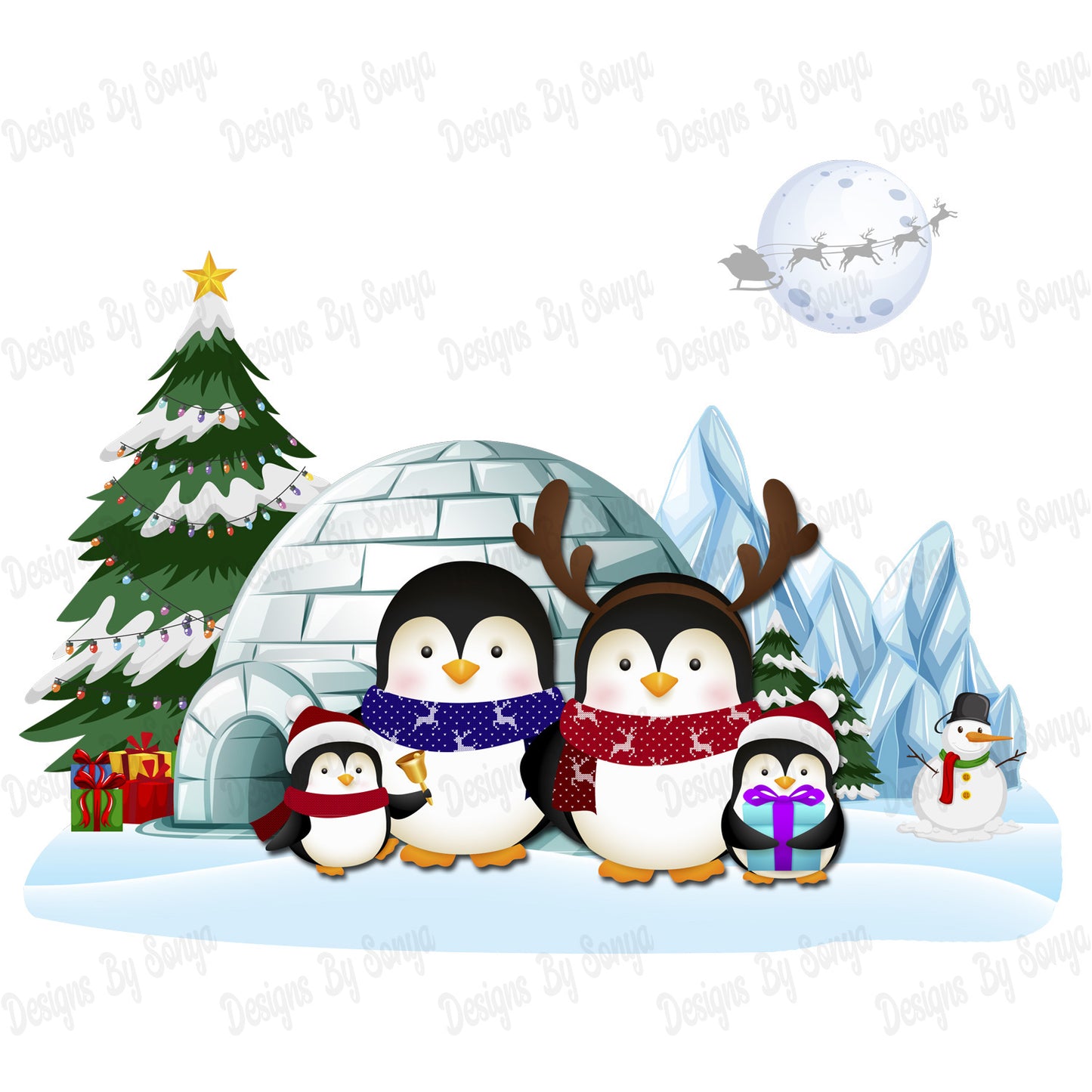 Waddles Family Christmas Family Design