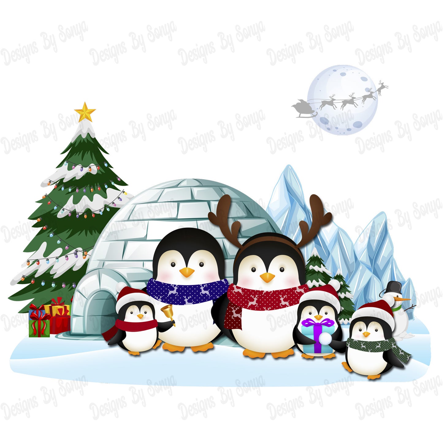 Waddles Family Christmas Family Design