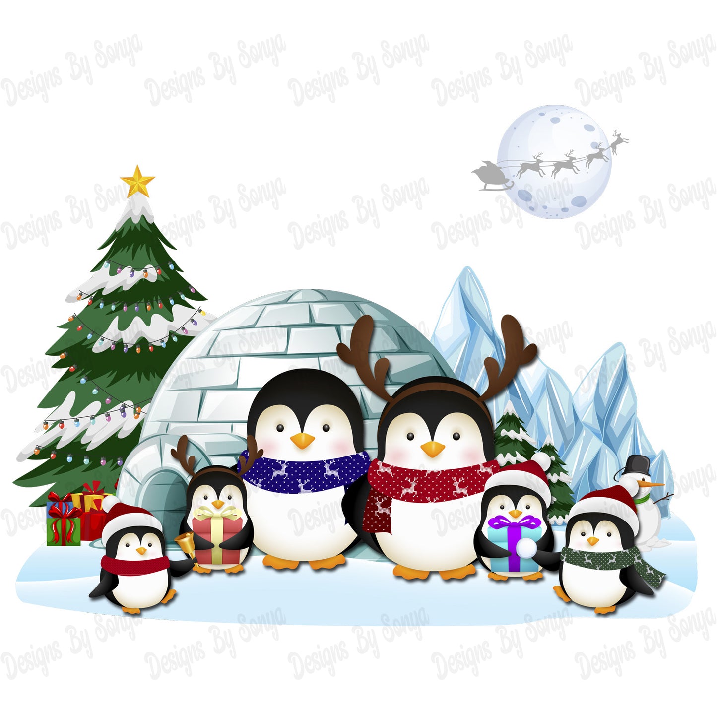 Waddles Family Christmas Family Design
