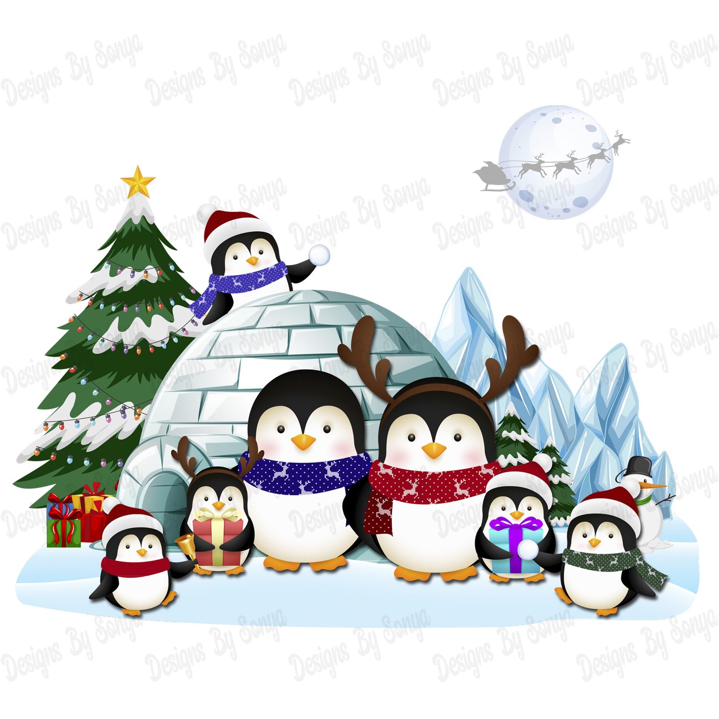 Waddles Family Christmas Family Design