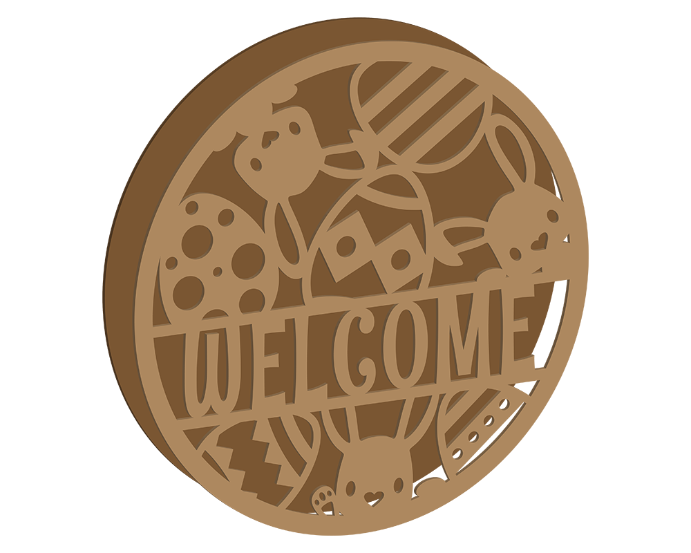 Welcome Easter Themed Plaque