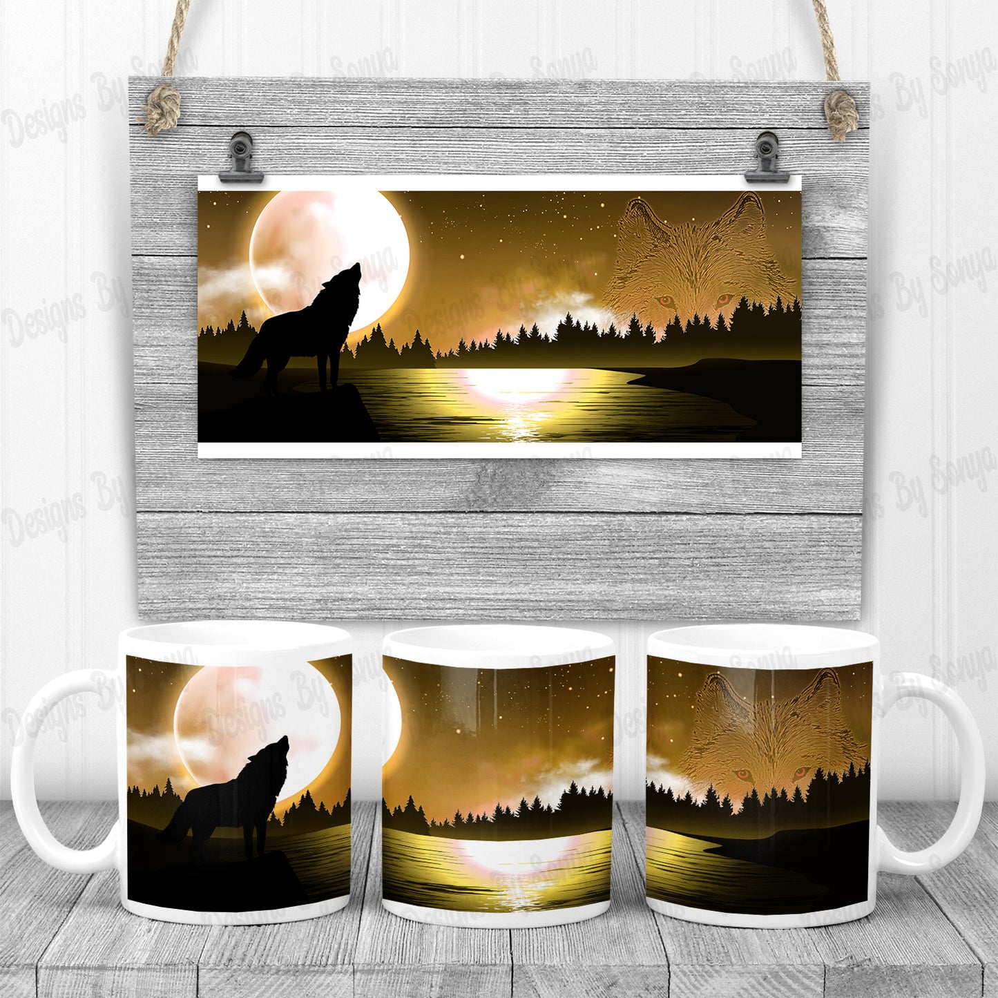 Moonlit Wolf Design Pack 1 (10 Colour Options Inc)