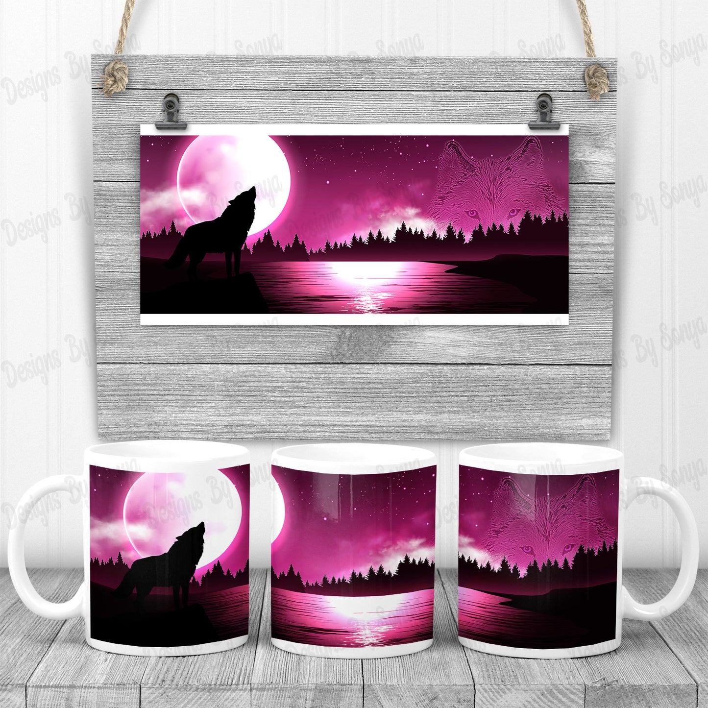 Moonlit Wolf Design Pack 1 (10 Colour Options Inc)