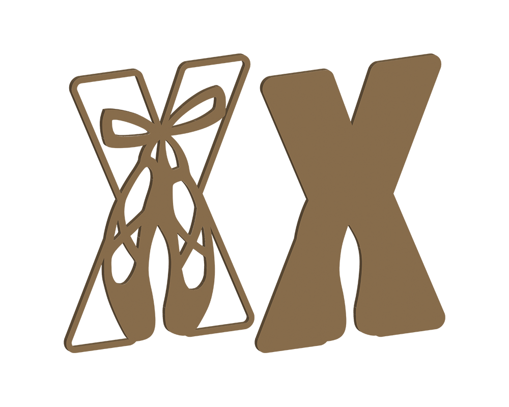 MDF Pointe Shoe Themed Letters