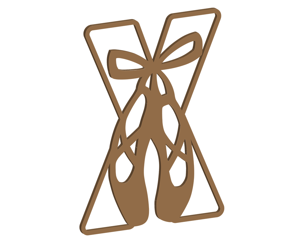 MDF Pointe Shoe Themed Letters