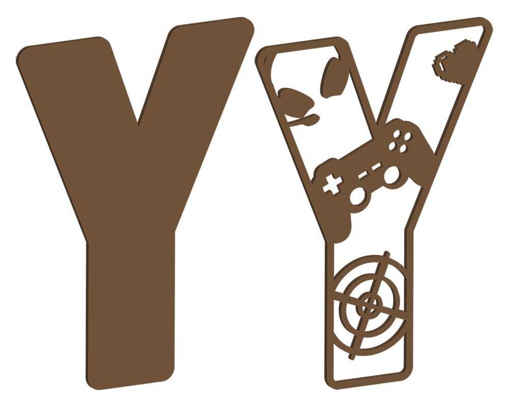 MDF Gamer Themed Letters