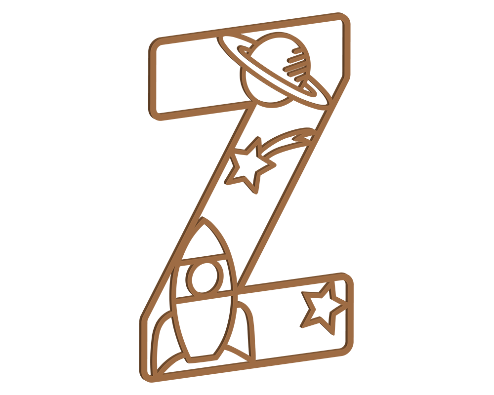 MDF Space Themed Letters