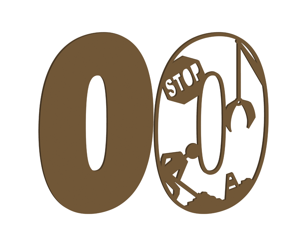 MDF Construction Themed Numbers