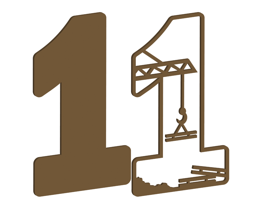 MDF Construction Themed Numbers