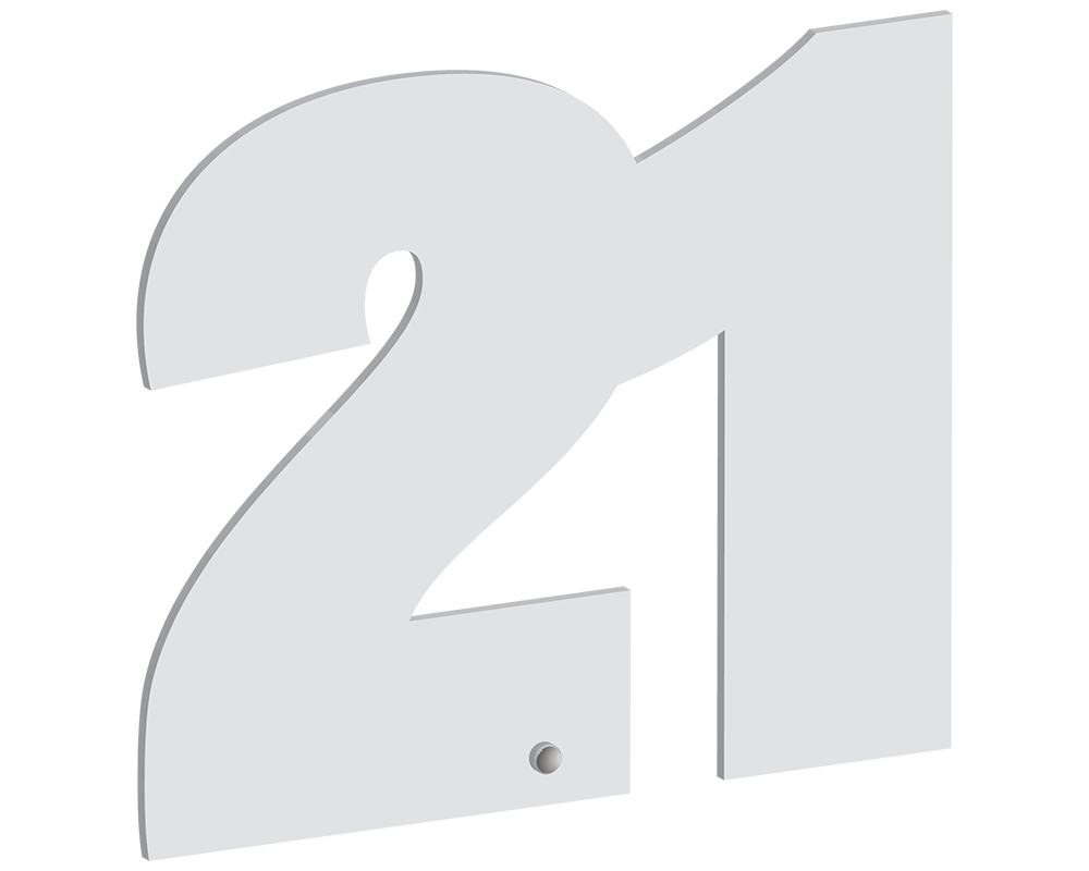 21 Freestanding Number Plaque