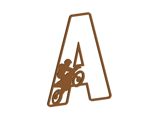 MDF Motocross Themed Letters