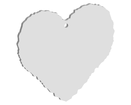 Heart Shaped Wood Slice - Acrylic