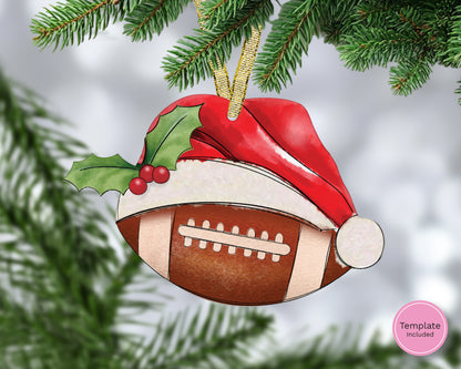 American Football Christmas Hats Hanging Ornament Small