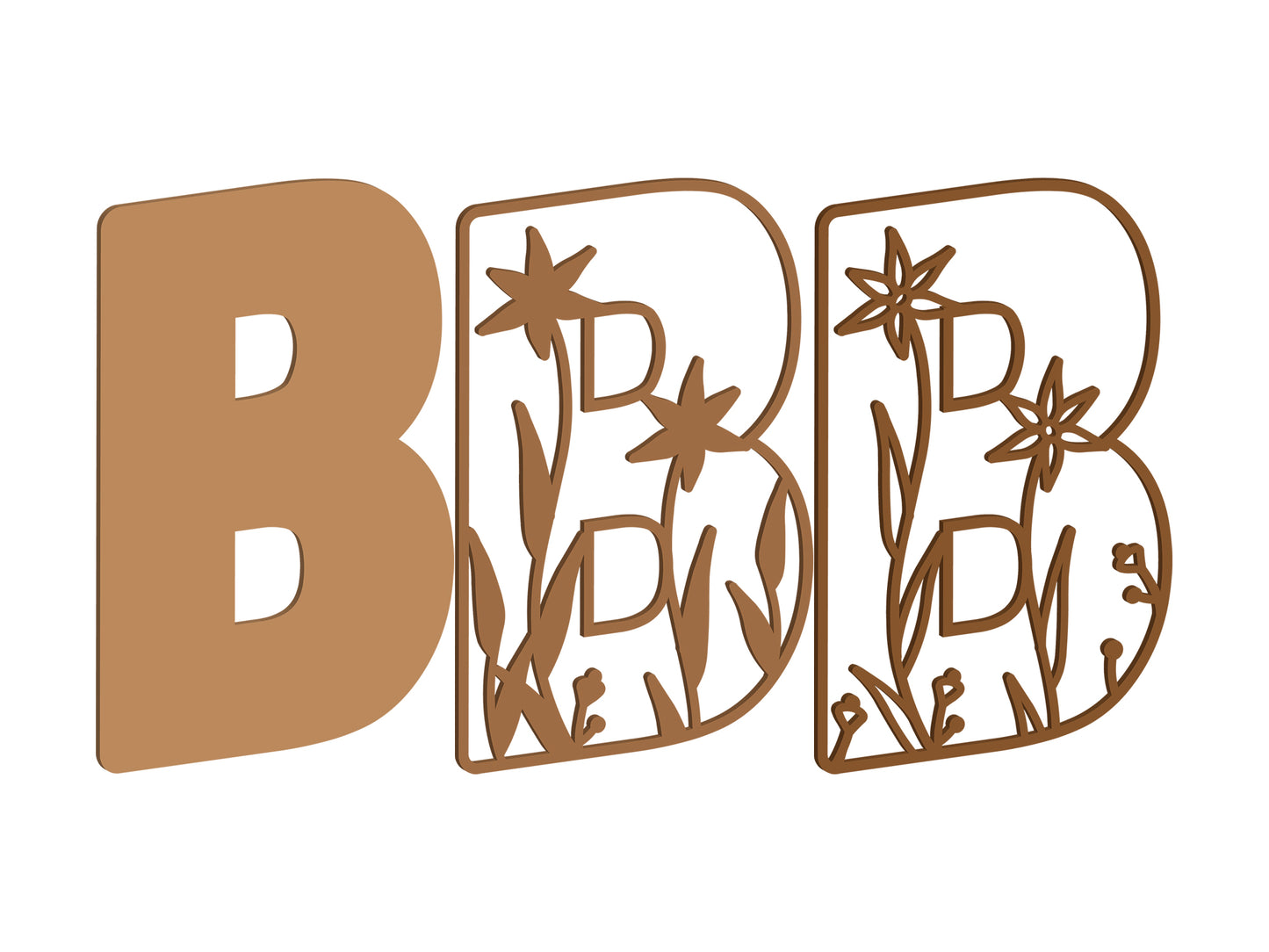 Wildflower Themed Letters